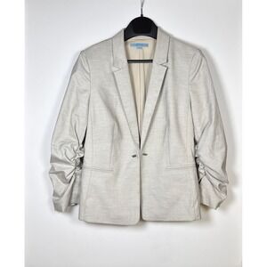 Antonio Melani Blazer Jacket Womens 12 Gray Single Breasted Office Wear Formal